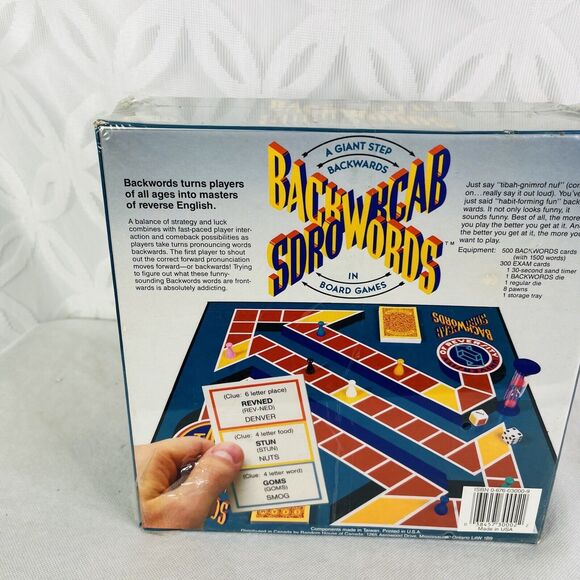 Random House "Backwords" Board Game New Sealed 3-8 Players Reverse English - Picture 5 of 8